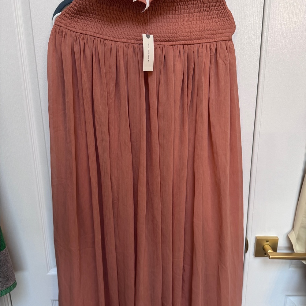 Anthropologie Terracotta Maxi Skirt